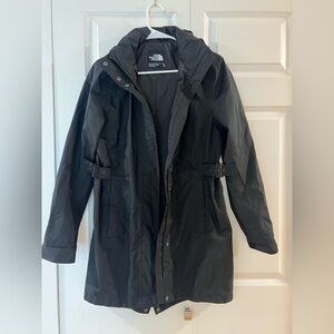 The North Face Women's Black Trench Rain Jacket Coat medium
